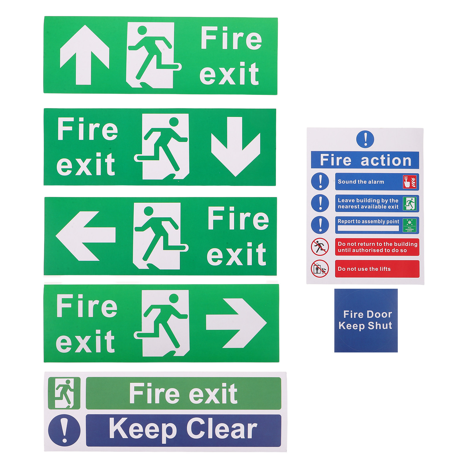 Emergency Exit Sign - 21Pcs Public Safety Exit Signs Fire
