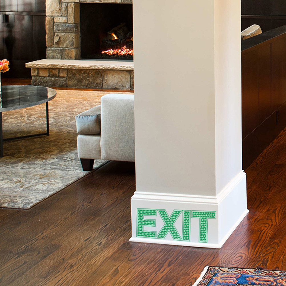 Emergency Exit Sign - Luminous Exit Wall Sticker Decal Glow
