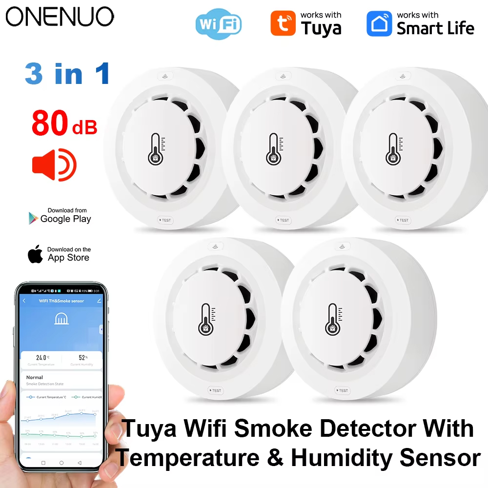 Tuya Wifi BT Two Connection Sm - огляд і ціна Smoke Detector Interconnected