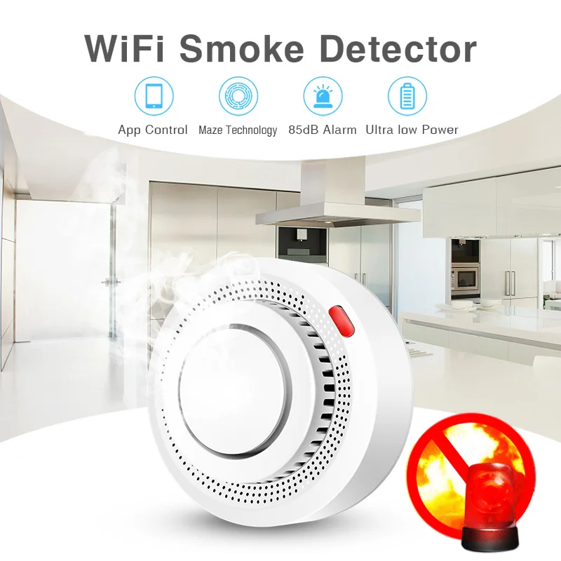 2 Pack Tuya Smart WiFi Smoke D - огляд і ціна Smoke Detector Interconnected