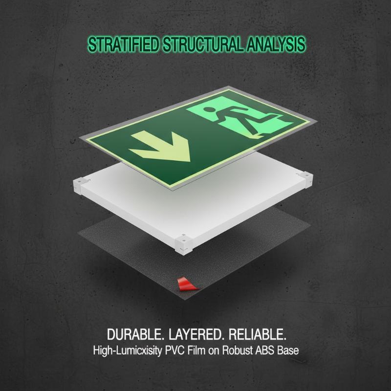 1 Sheet Glow-In-The-Dark Safet - огляд і ціна Emergency Exit Sign
